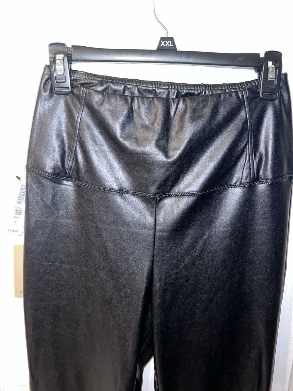 Wilfred Free Aritzia Daria Flare Legging Womens L Vegan Leather High Rise New - Picture 3 of 11